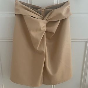 Nanushka Twist-Front Vegan Leather Mini Skirt
